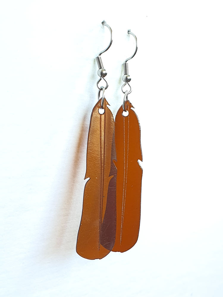 Piopio Feather Earrings | Recycled Bottles