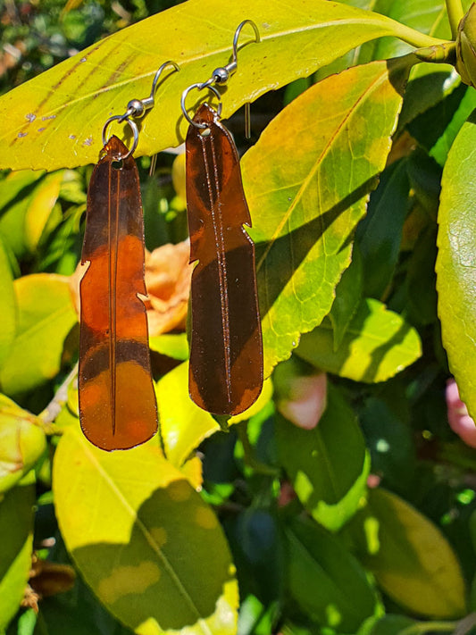 Piopio Feather Earrings | Recycled Bottles