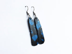 Tūī Feather Earrings | Recycled 3D Printer Waste