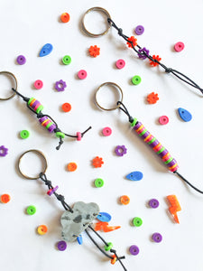 Keyring kit examples recycled plastic bead keyring kit