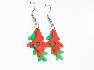 Coral Combo Earrings | Recycled 3D Printer Waste