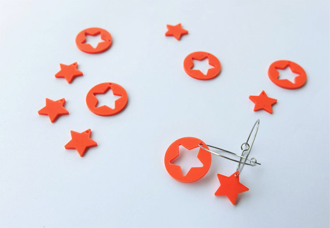 Matariki Star Earrings | Recycled 3D Printer Waste