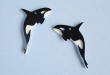 Orca Earrings | Recycled Ice Cream Container Lids