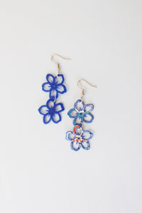 Forget-Me-Not Earrings | Recycled Ice Cream Container Lids