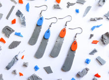 Kōkako Feather Earrings | Recycled 3D Printer Waste