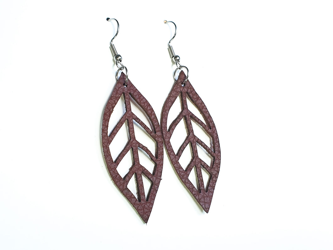 Autumn Leaves Earrings | Leather