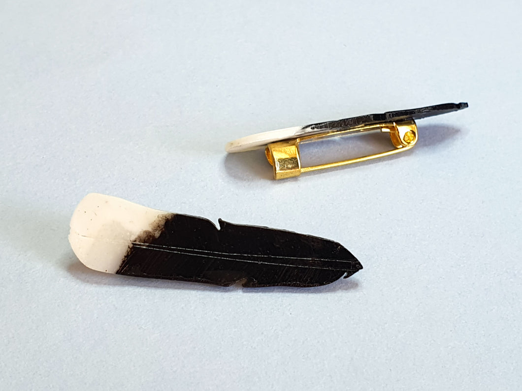 Huia Feather Brooch | Recycled 3D Printer Waste
